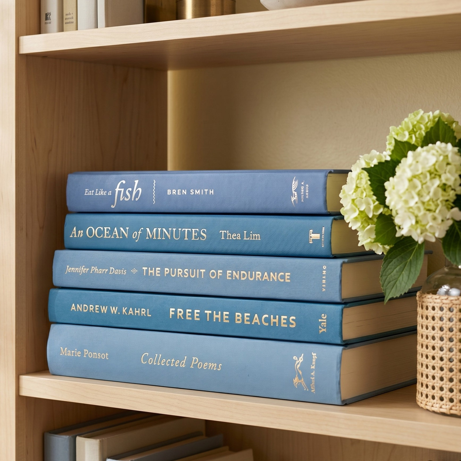 5-Piece Blue Decorative Object