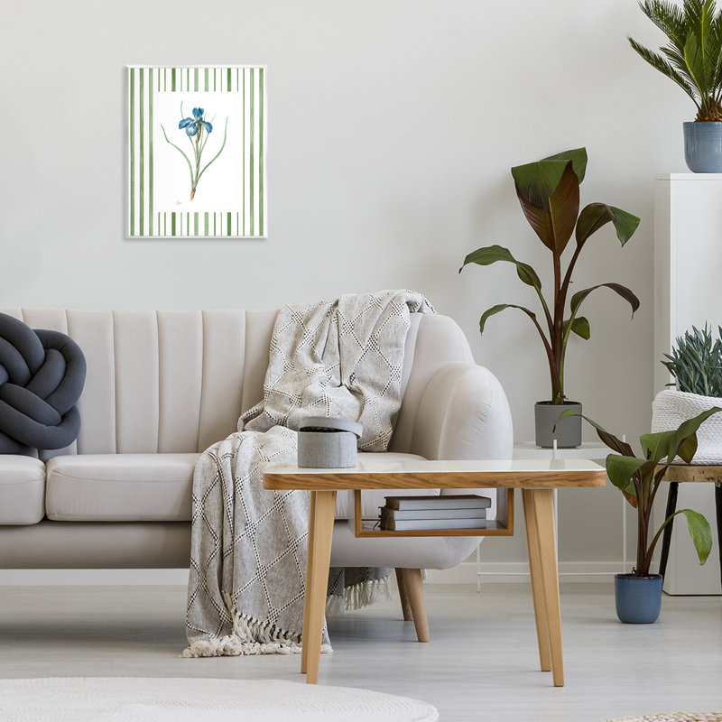 Spring Iris And Stripes Wall Plaque, design by Nan