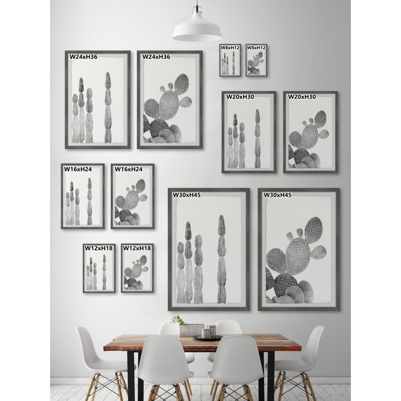 Diptyque texturé cactus, H 36 po x l 24 po