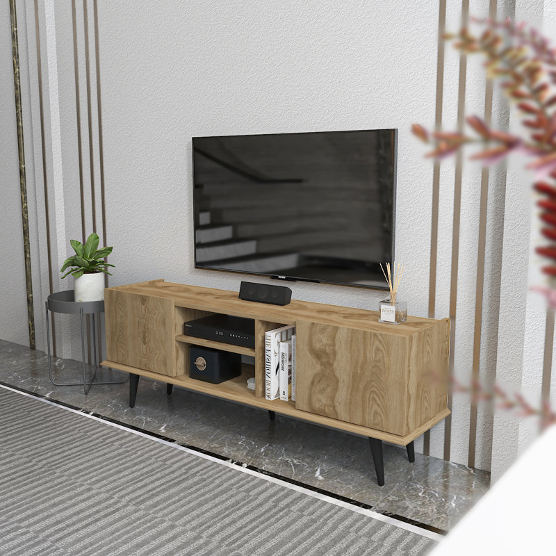 Crédence de rangement l 63 po Kishana, Chêne oud
