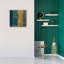  «Juxtapose 3 Metallic» par Cheryl Warrick, art mural sur toile, 26 po x 26 po