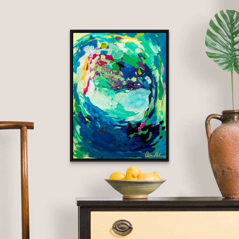 « Calico » par Amira Rahim, reproduction d’art sur toile, Toile avec cadre noir, H 26 po x l 20 po x P 1,75 po