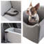 Siège d'auto pour chien PETMAker - Sièges d'auto pour petits chiens et chats - Accessoires pour chien avec laisse à pince - Siège d'appoint pour chien à l'avant ou à l'arrière