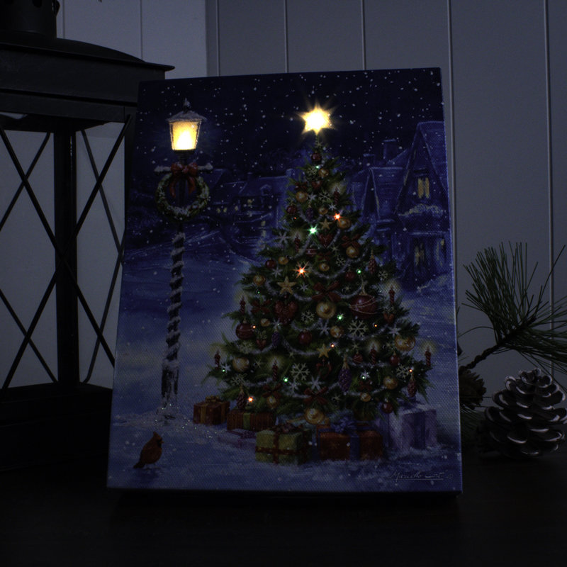Festive Evening 8x6 Lighted Tabletop Canvas