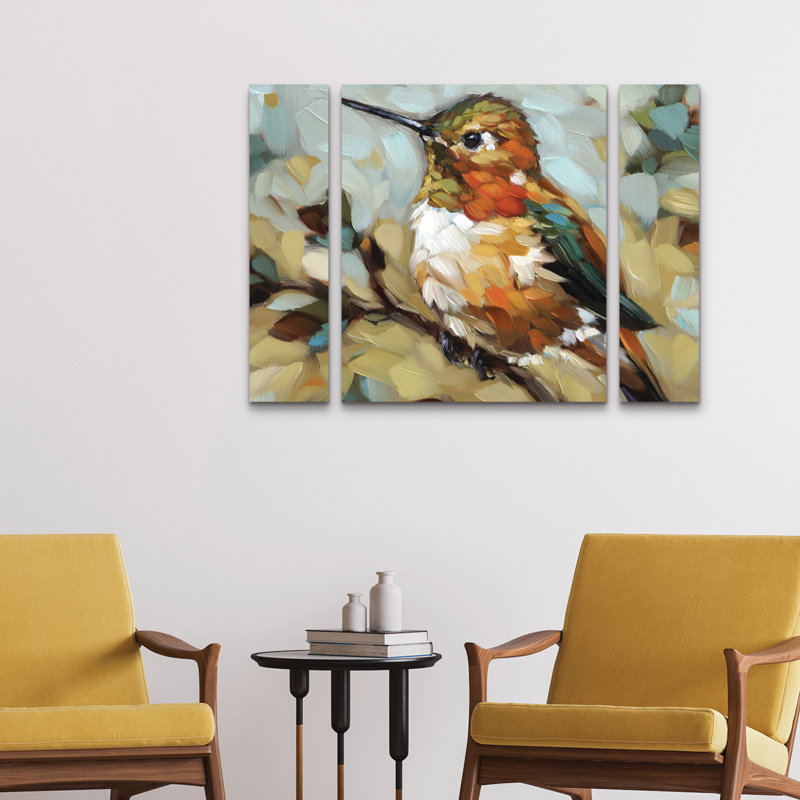 Ensemble de 3 panneaux d'art mural sur toile «Ready for the Day» par Andrea Lavery pour la décoration de salon, de chambre à coucher ou de bureau 