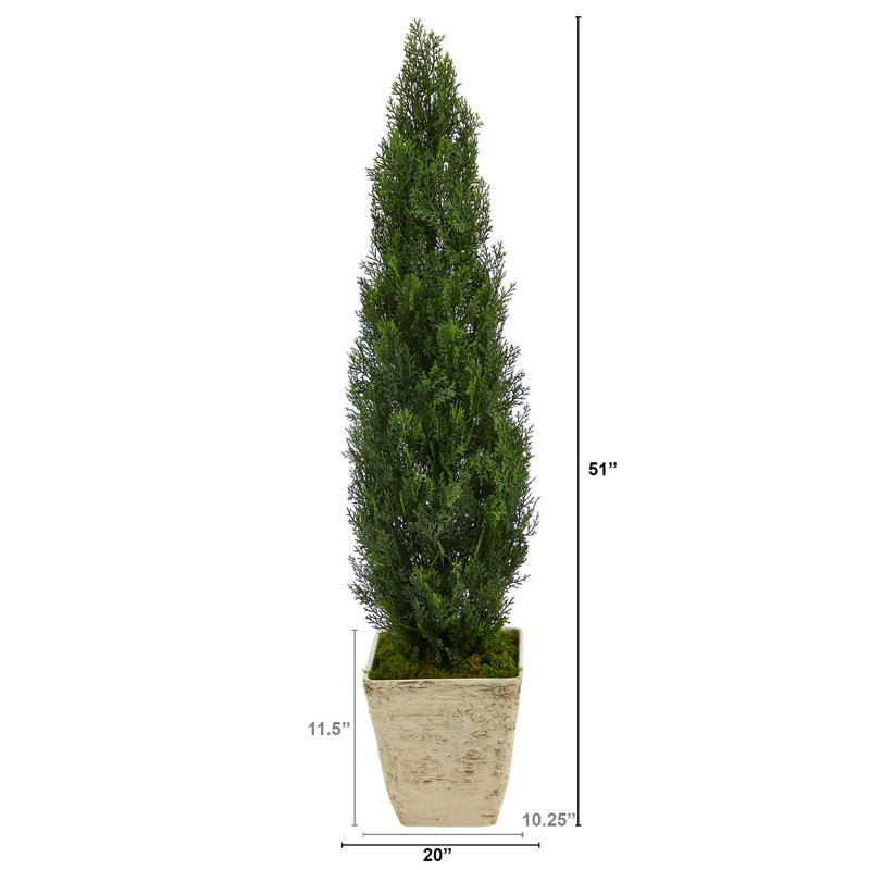 51'' Faux Cedar Tree in Planter