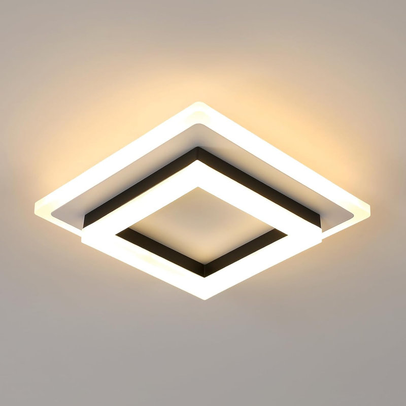 LED Flush Mount, Matte Black