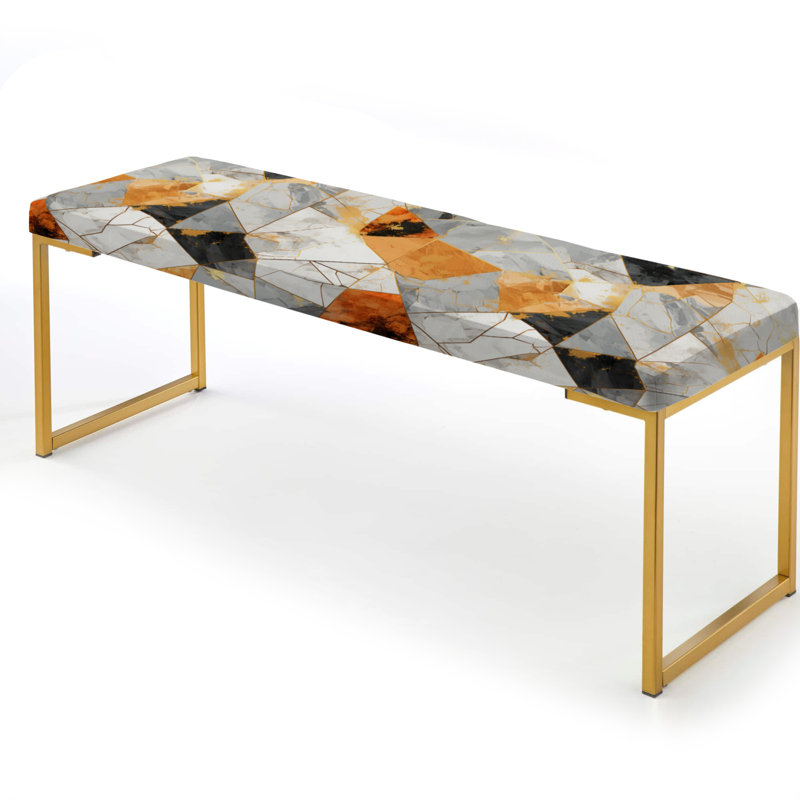 Banc en marbre doré industriel chic Gold