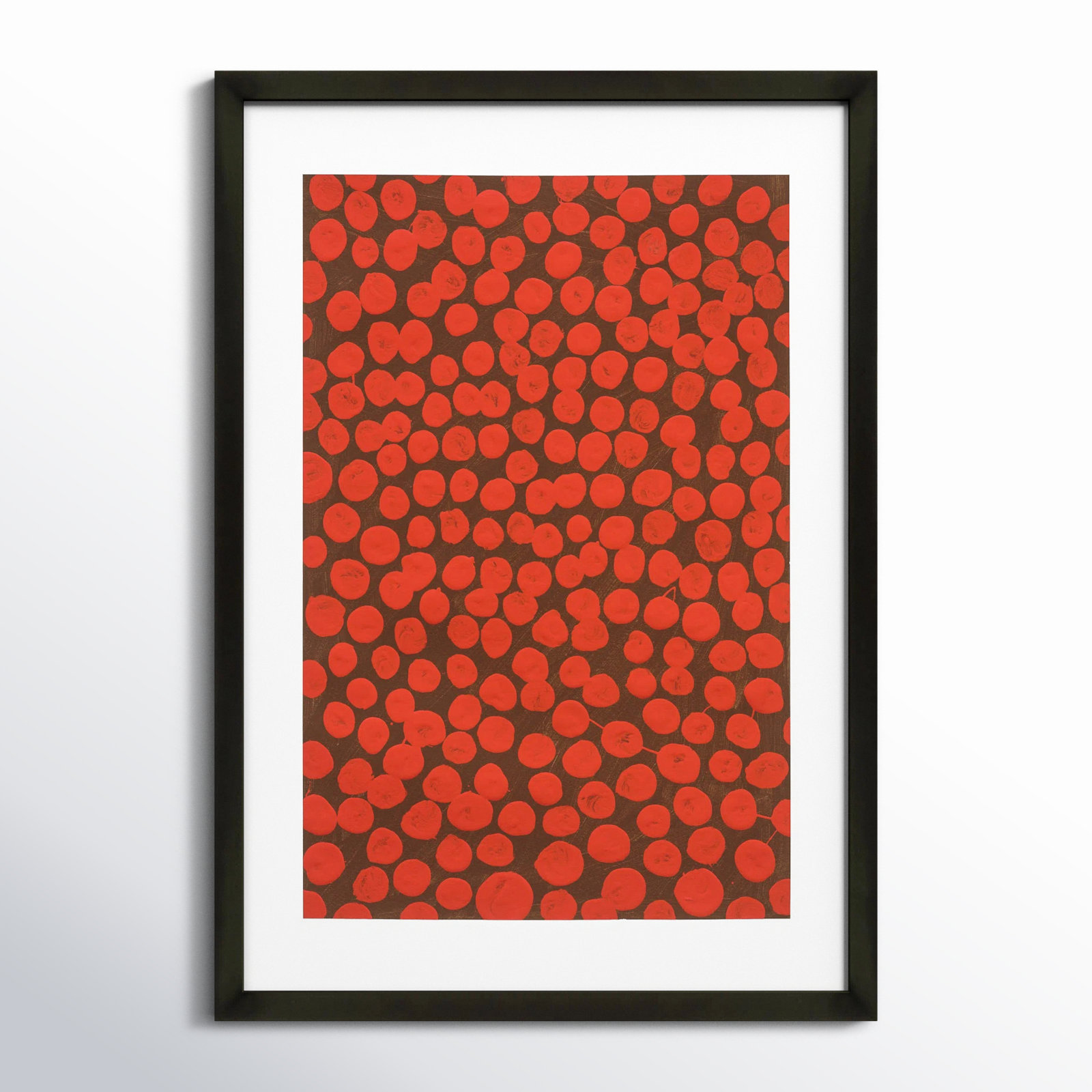 Salsa On Brown by Michela Sorrentino, Black, 38" H x 26.5" W x 1.25" D