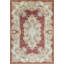 Hand-Knotted High-Quality Red and Beige Area Rug