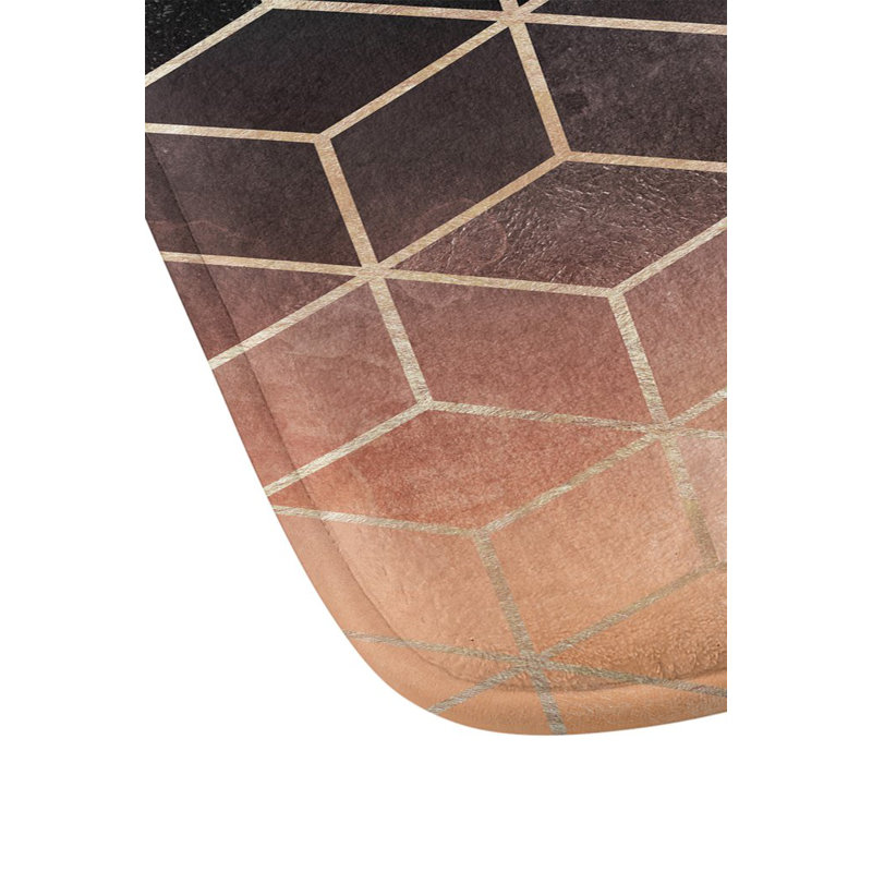 Tapis pour salle de bain dégradé cubes