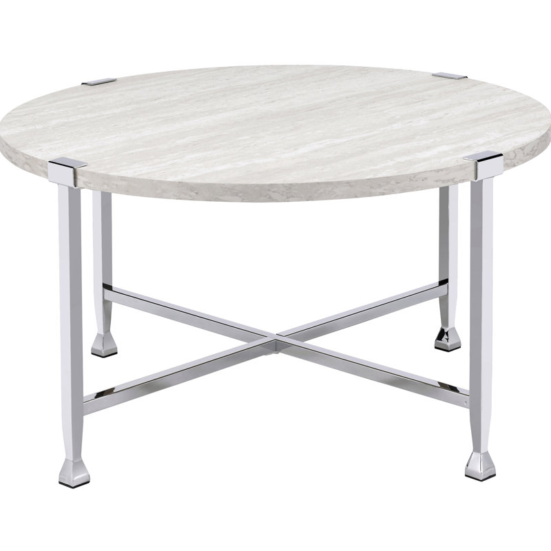 Table basse industrielle en chêne blanc