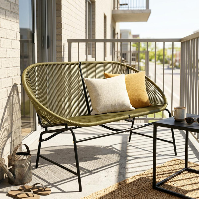 Causeuse d'extérieur pour patio, Yellow