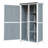54" Two - Tone Storage Shed in Grey & White - Sloped Roof, 5 Customizable Compartments, Ideal for Outdoor Storage