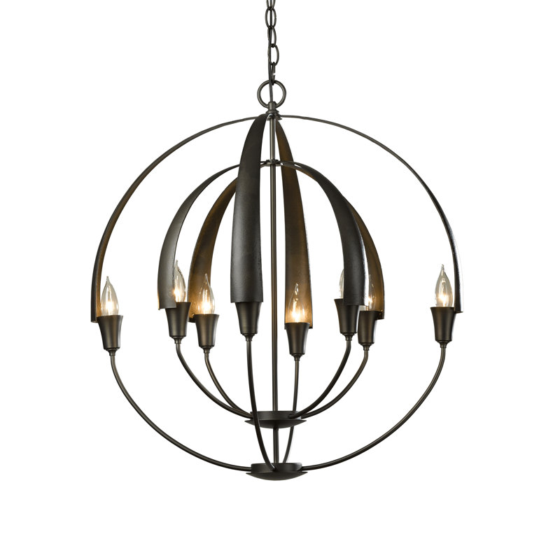 Cirque 8 - Light Globe Chandelier, Dark Smoke