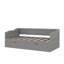 Lit de jour simple en bois avec lit coulissant et deux tiroirs de rangement, lit de jour extensible-73255100