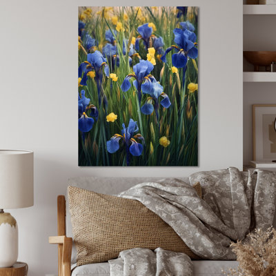 Impression murale bleu et jaune d'Iris