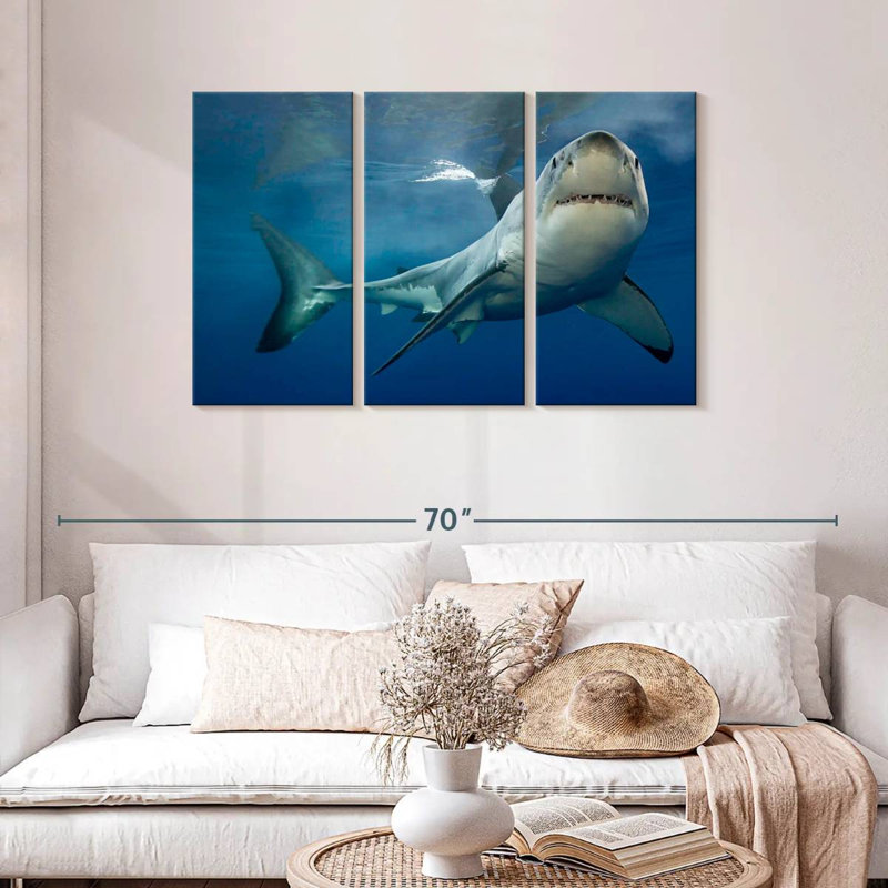 Brampt Shark Pursuit, 28" H x 45" W