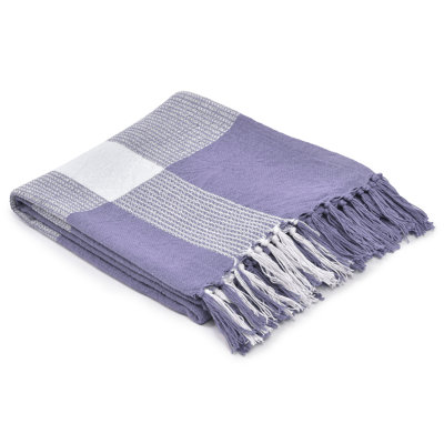 Plaid Cotton Throw Blanket