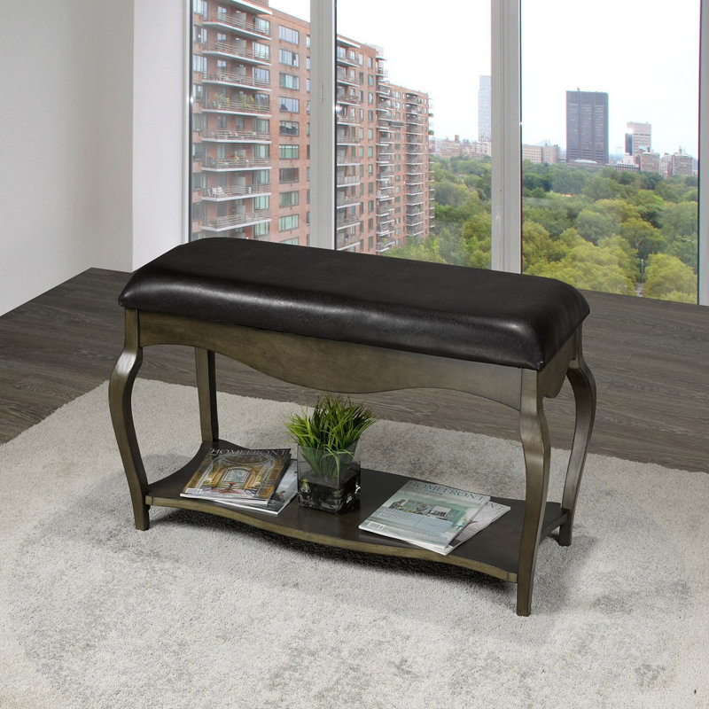Banc de rangement en similicuir