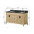 60 In. W X 22 In. D X 35 In. H Double Sink Bath Vanity In Natural Wood Finish With Black Carrara Quartz Top-1970288612