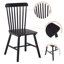 Lot de 2 chaises de salle à manger, en bois d'hévéa, chaise de salle à manger, chaise en bois massif, chaise de table en bois massif, chaise de salon, style simple