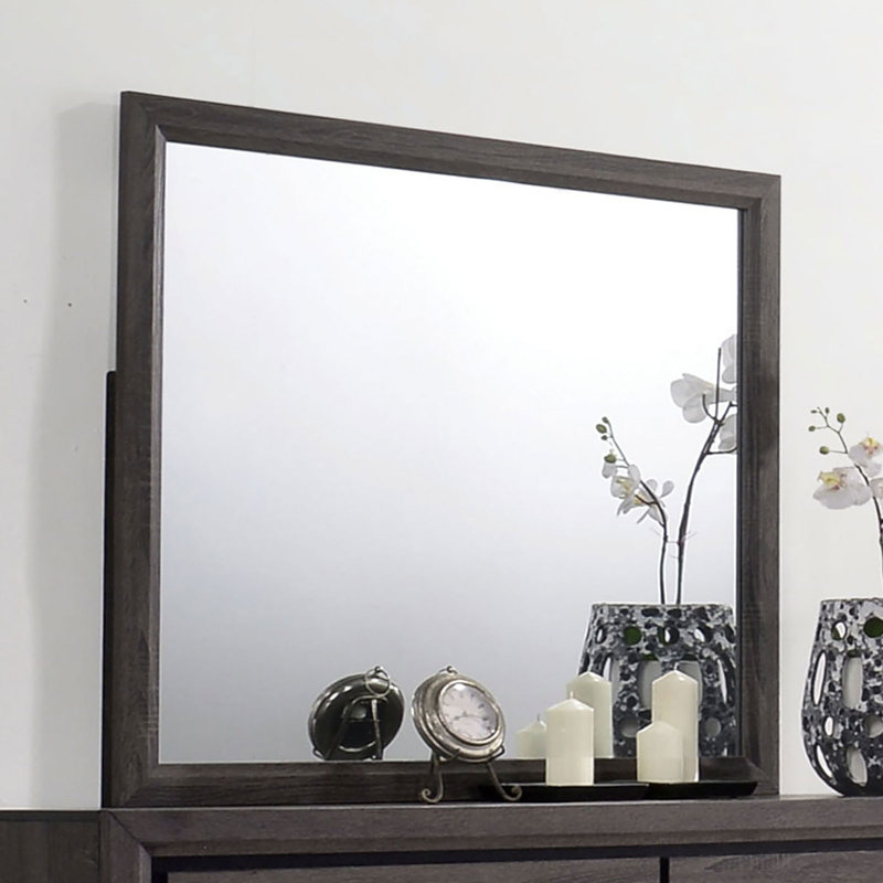 Wood Flat Wall Mirror
