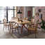 Lewellen Solid Wood Top Metal Base Dining Table-37020524-37020528