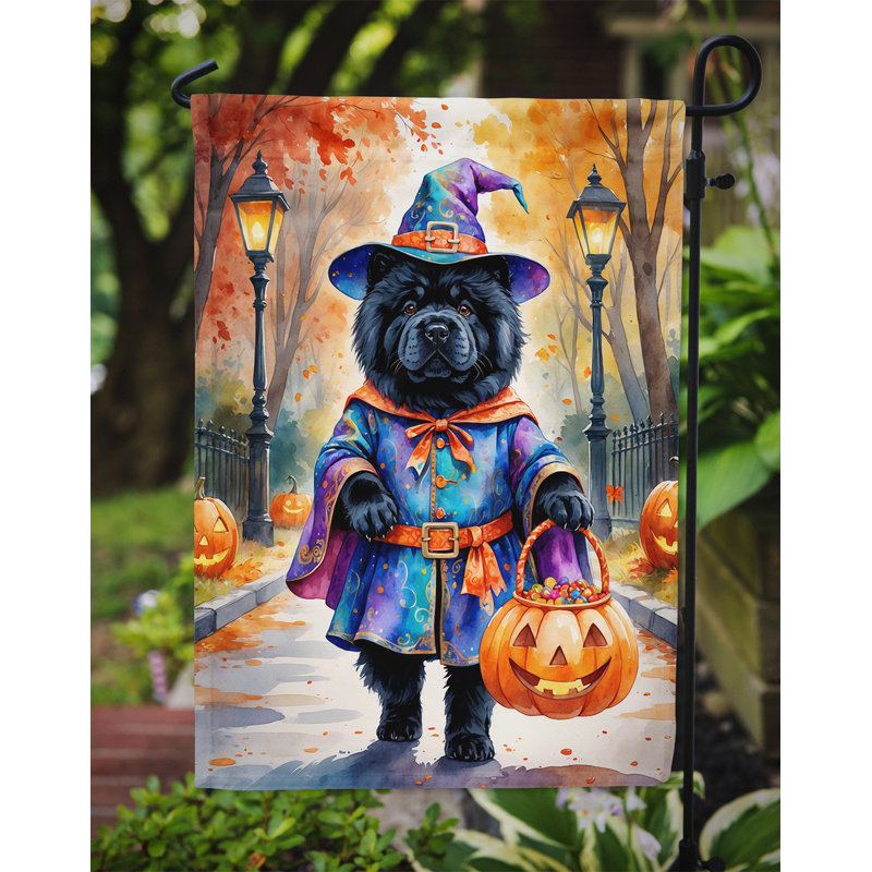 Drapeau du jardin Mastiff, Chow-chow noir