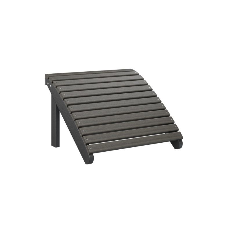 Outdoor Ottoman, Coastal Gray Top/Black Base