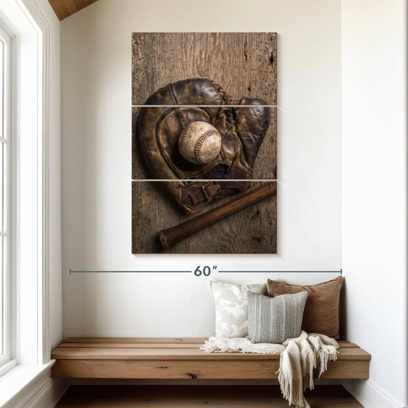 Sireci Rustic Baseball, 50" H x 32" W