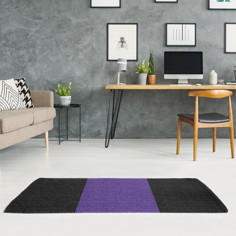 Tapis mauve/noir, Rectangle 4 pi x 6 pi