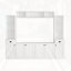Ensemble mural minimaliste avec pont pour téléviseur de 75 po ou moins-413318920
