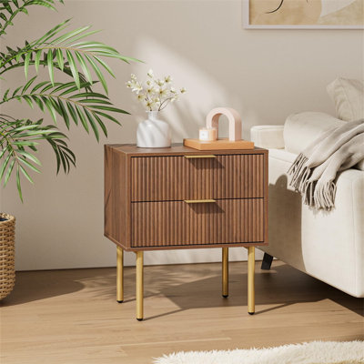 39cm W Metal Bedside Table