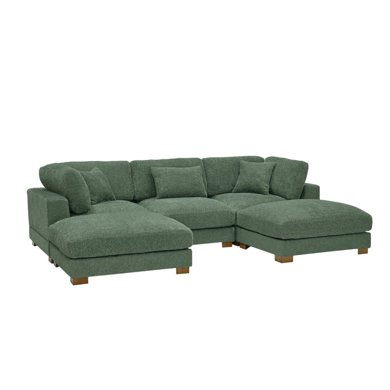 Luna Sofa, Green Polyester