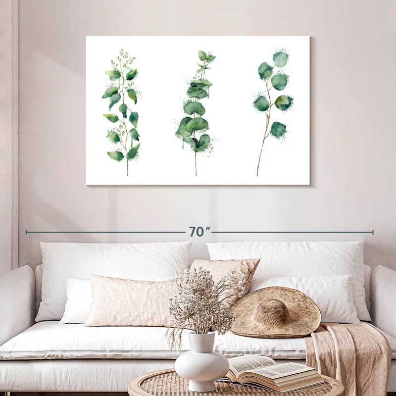 Harnek Lush Leaf Branches Splatter, 30" H x 45" W