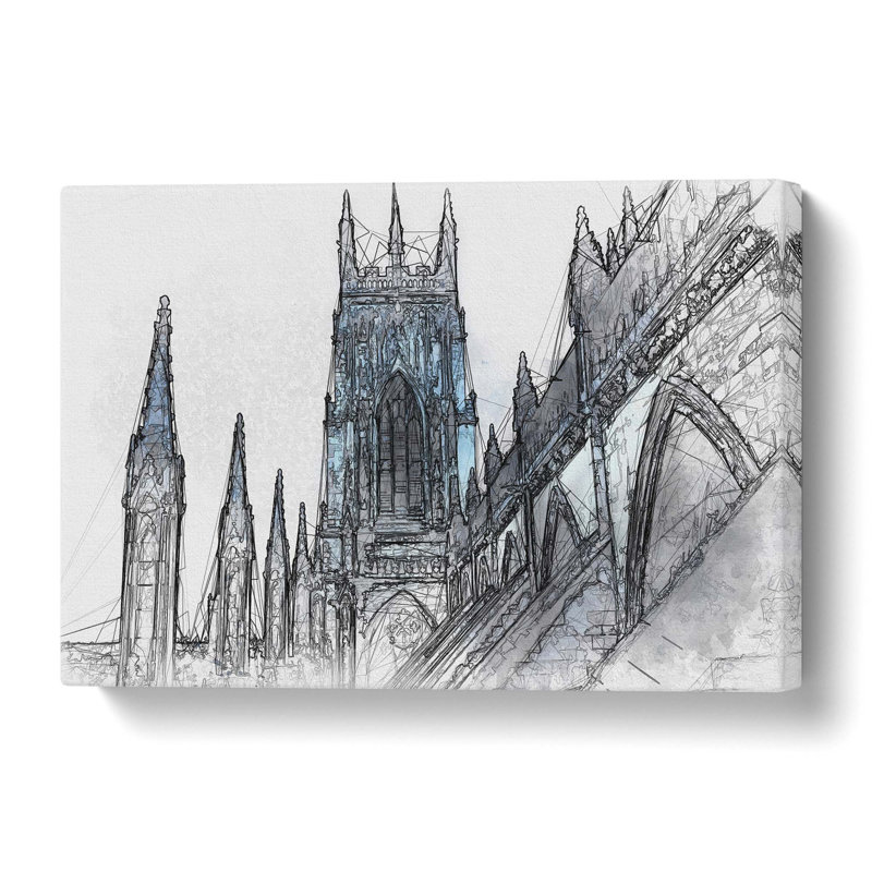 York Minster In Abstract - Wrapped Canvas Print, 50 cm H x 76 cm W