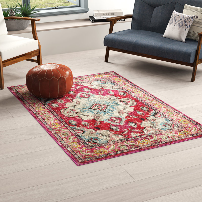 Almyra Oriental Area Rug, Rectangle 4' x 5'7", Pink/Multi