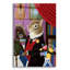  «Professeur Stillworth R. Pifflington» par Gina Matarazzo, art mural en verre acrylique, 16 po x 24 po