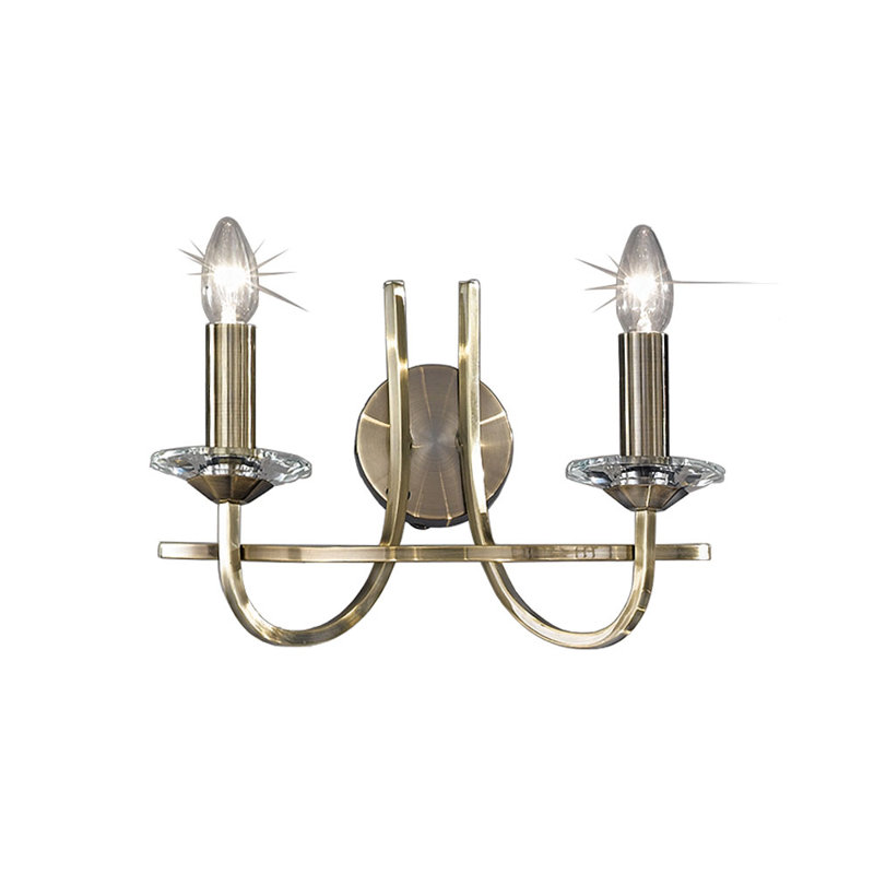 Titus Glass Candle Wall Light, Bronze