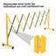Expandable Metal Barricade Gate, Mobile Safety Barrier with Retractable Traffic Fence, Easy Assembly, and Casters
