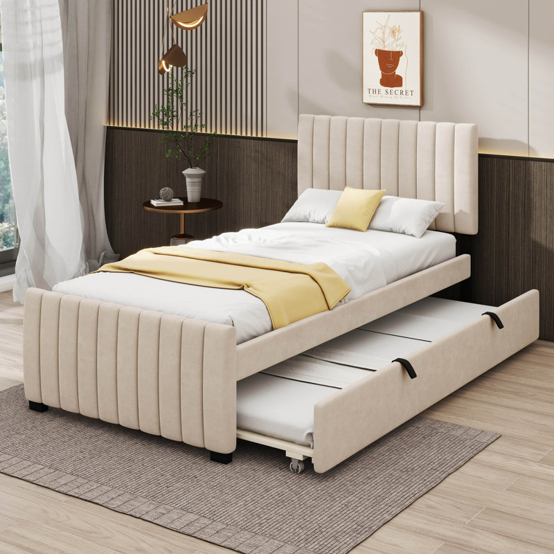 Lit simple Vlera, Beige