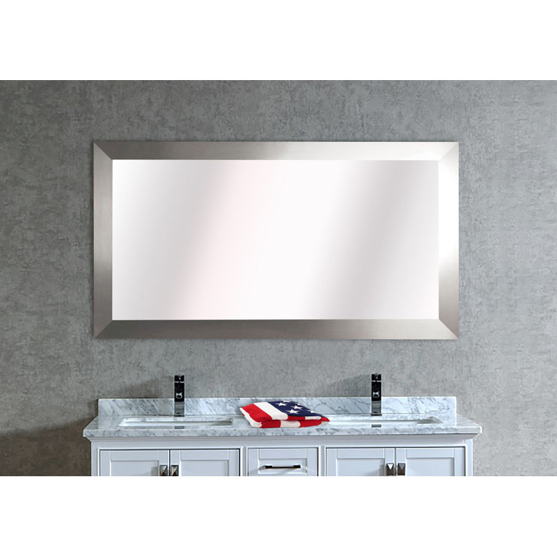 Tieger Mirror, Brushed Nickel, 31.5" H x 72" W