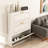 31.5"W Metal Shoe Storage Cabinet with 3 Flip Drawers