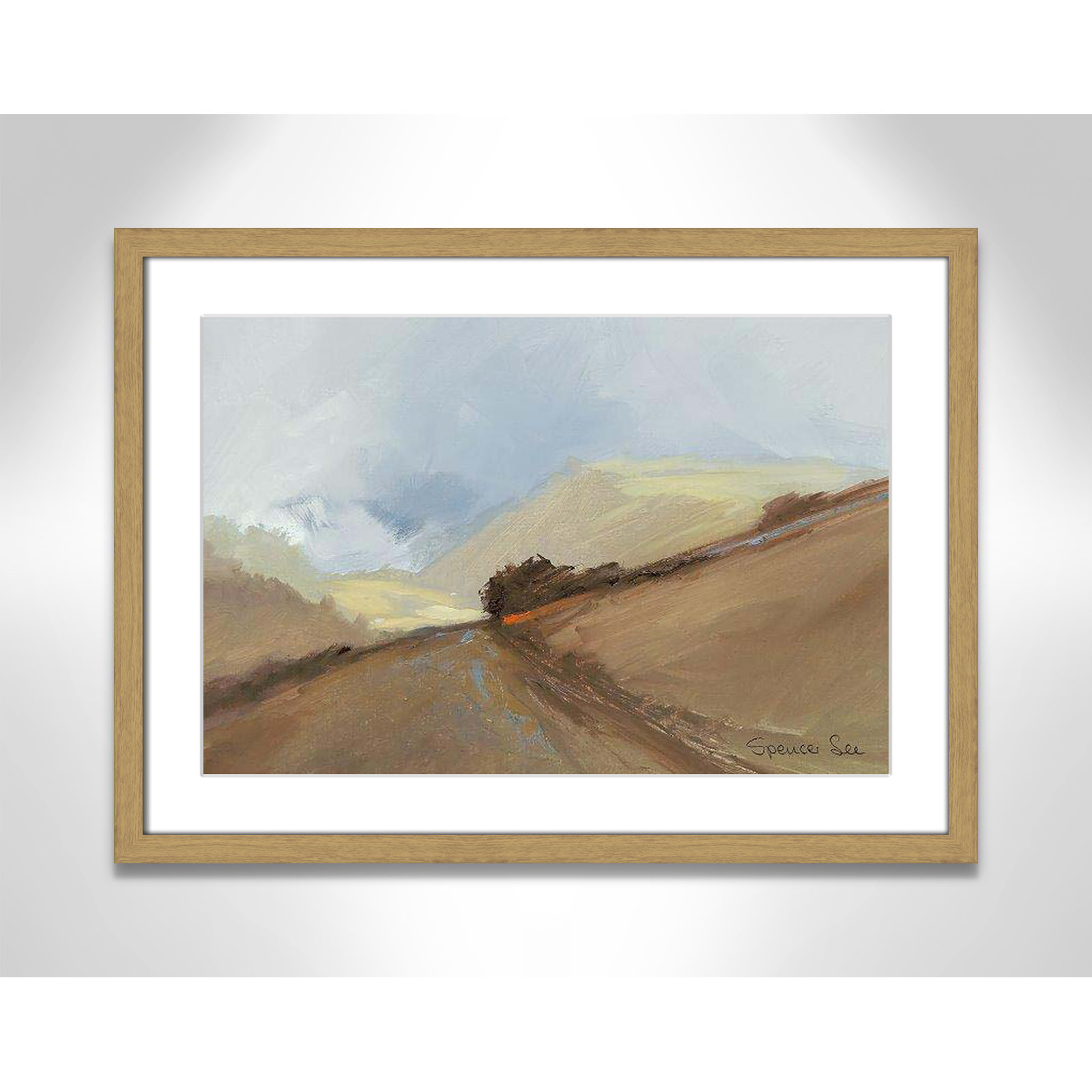 Heaven And Earth II by Spencer Lee, 17" H x 23" W x 0.75" D, Natural Framed