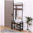 4-In-1 Hall Tree With Coat Rack, Shoe Bench, And Storage â€“ Features 9 Removable Hooks And Hanging Rod, Rustic Brown