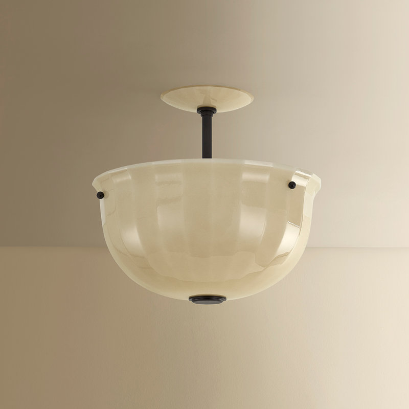 Nevins Semi Flush, Distressed Bronze