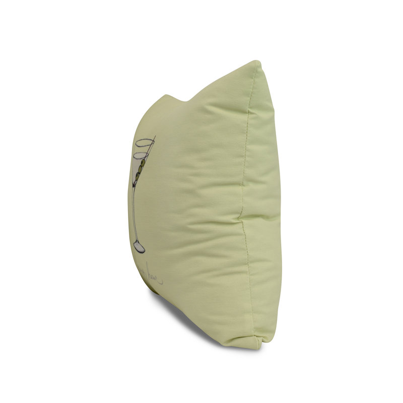Palm Beach Reversible Throw Pillow, Light Green, 16" x 16"
