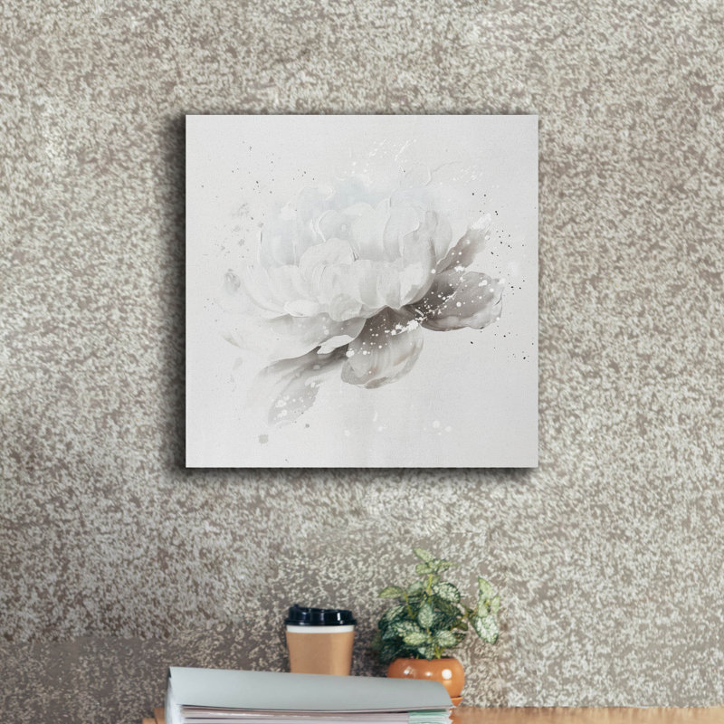 «White Peony» par Svetlana Aleynikova, art mural sur toile, H 18 po x l 18 po