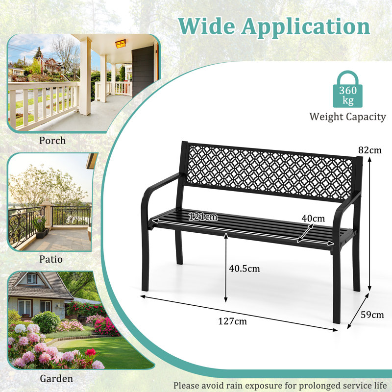 Metal Outdoor Bench